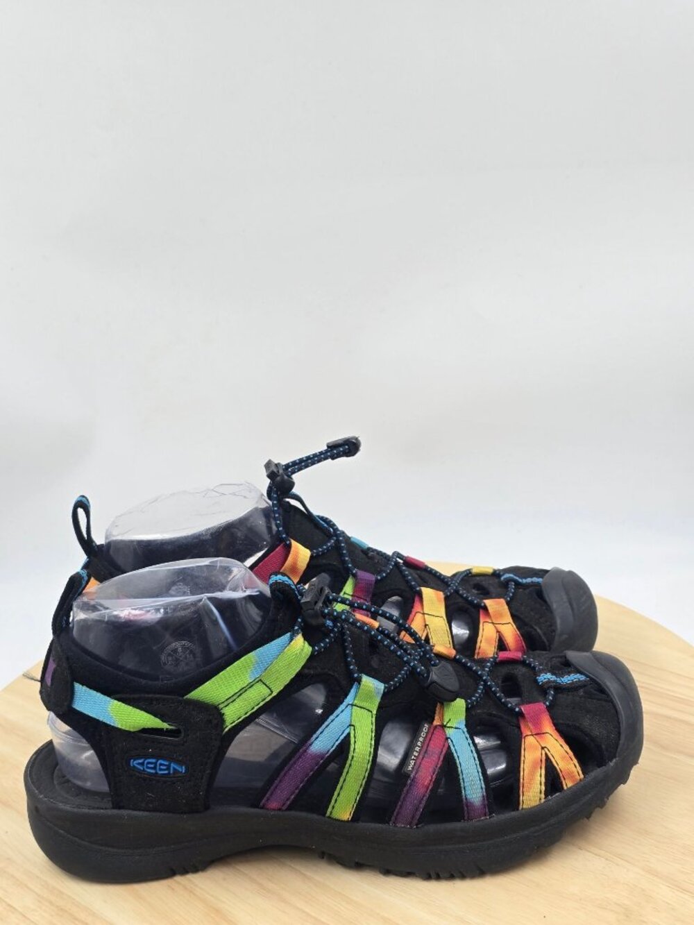 Keen Newport Whisper Sandals Size 8  Women’s Tie Dye Pride Rainbow Waterproof